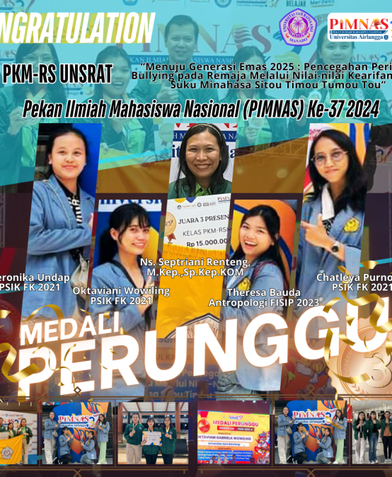 Medali Perunggu di PIMNAS 2024 Untuk Tim PKM-RS PSIK FK UNSRAT